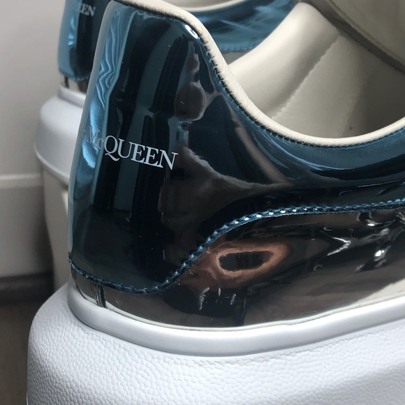 Alexander McQueen Men's Sneakers Metallic/Blue - Picture 4 of 15